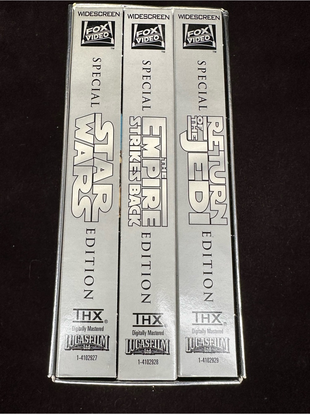Star Wars Trilogy Special Edition VHS Box Set 1997 Widescreen Platinum Silver